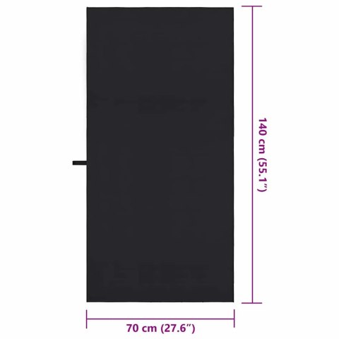 RĘCZNIKI SPORTOWE 2 SZT CZARNY 140X70CM POLIESTER I POLIAMID