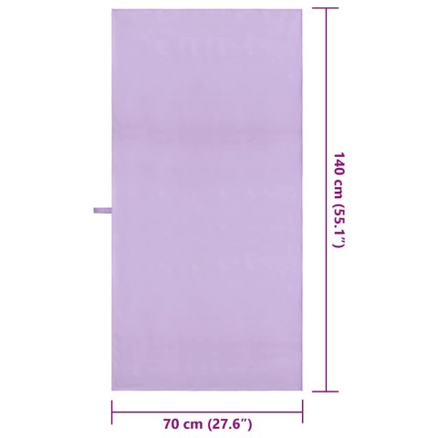 RĘCZNIKI SPORTOWE 2 SZT FIOLETOWY 140X70CM