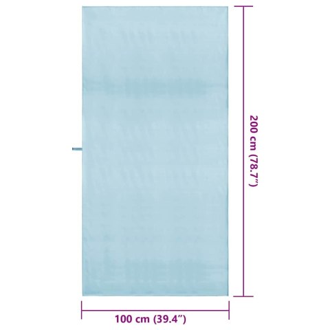 RĘCZNIKI SPORTOWE 2 SZT NIEBIESKI 200X100CM