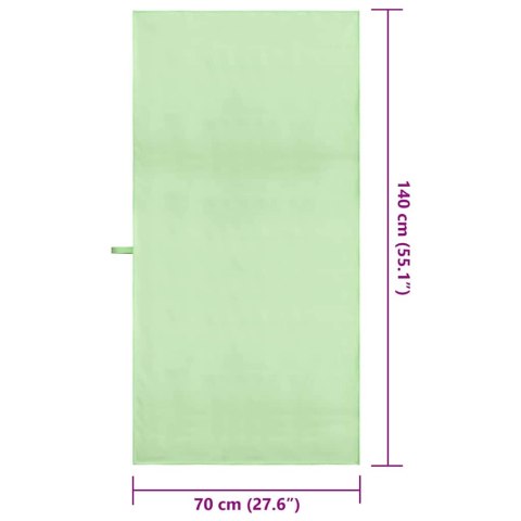 RĘCZNIKI SPORTOWE 2 SZT ZIELONY 140X70CM