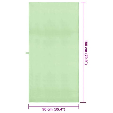 RĘCZNIKI SPORTOWE 2 SZT ZIELONY 180X90CM