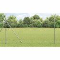 SŁUPEK OGRODZENIOWY 2 PCS SREBRNY STAL MALOWANA PROSZKOWO