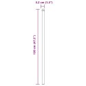 SŁUPEK OGRODZENIOWY 2 PCS SZARY 120CM STAL MALOWANA PROSZKOWO