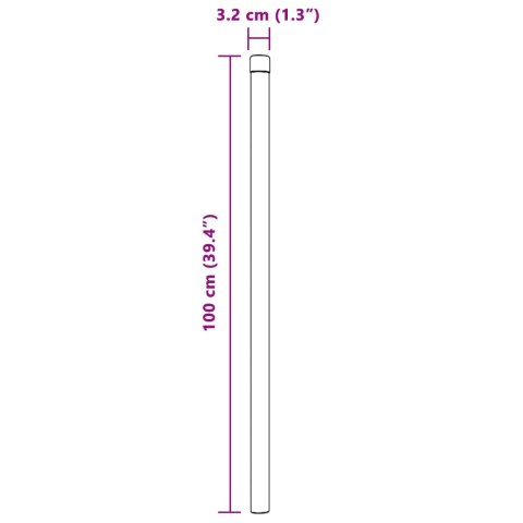 SŁUPEK OGRODZENIOWY 2 PCS ZIELONY 100CM