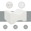 VidaXL Knee Pillow Biały Pianka z pamięcią i poliester
