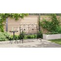 VidaXL Ławka ogrodowa Czarny 104 x 54 x 93 cm Stal