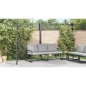 VidaXL Meble ogrodowe Jasnoszary 180 x 72,5 x 71 cm Poliester