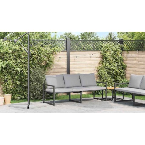 VidaXL Meble ogrodowe Jasnoszary 180 x 72,5 x 71 cm Poliester
