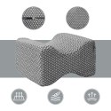 VidaXL Poduszka na kolano Szary 26 x 21,5 x 15 cm Pianka z pamięcią