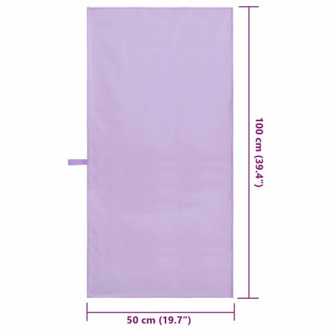 VidaXL Ręczniki Sportowe 2 pcs Fioletowy 100 x 50 cm