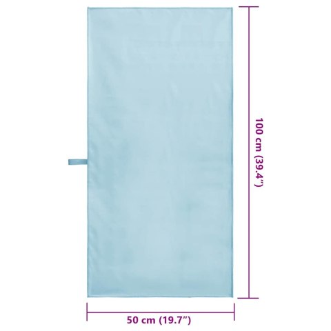 VidaXL Ręczniki Sportowe 2 pcs Niebieski 100 x 50 cm