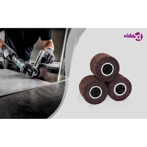 VidaXL Rolle do Szlifowania 3 pcs Brązowy 12 x 12 x 10 cm