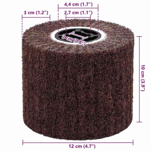 VidaXL Rolle do Szlifowania 3 pcs Brązowy 12 x 12 x 10 cm