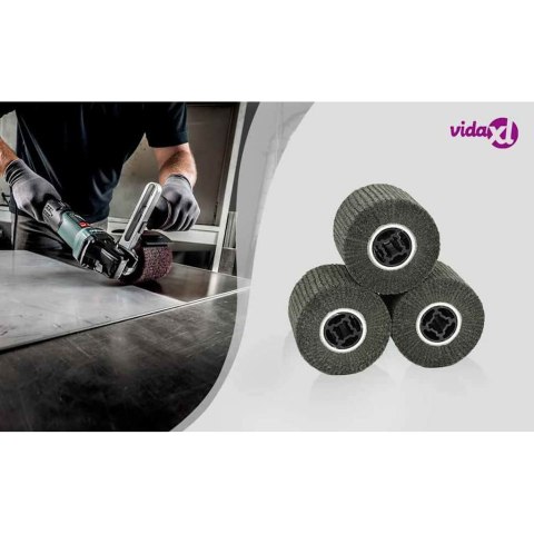 VidaXL Rolle do Szlifowania 3 pcs Czarny 12 x 12 x 10 cm