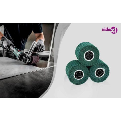 VidaXL Rolle do Szlifowania 3 pcs Zielony 12 x 12 x 10 cm