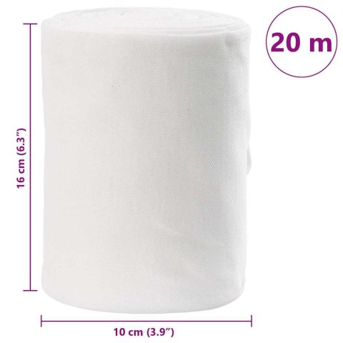 VidaXL Rura odpływowa Biały 16 x 2000 cm tkanina