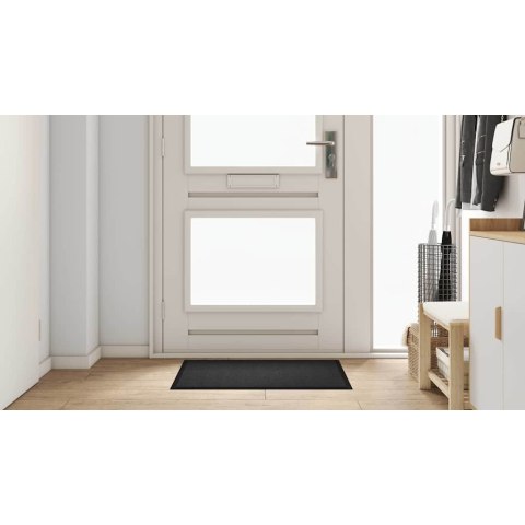DYWANIK DRZWIOWY ANTRACYT 60X80CM TKANINA TEDDY