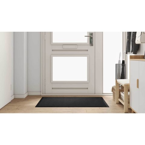 DYWANIK DRZWIOWY ANTRACYT 80X120CM TKANINA TEDDY