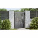 BRAMA OGRODOWA CZARNY 105X 125CM STAL MALOWANA PROSZKOWO