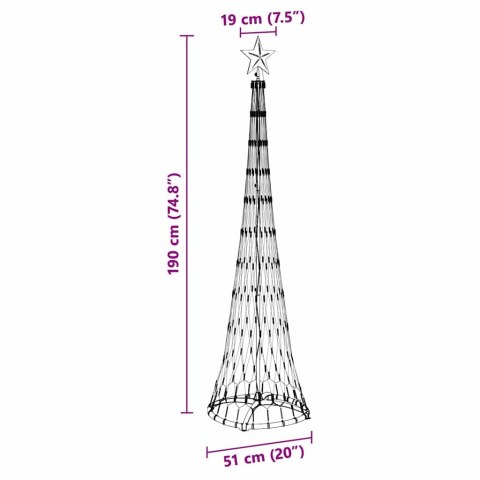 CHOINKA ŚWIĄTECZNA LED CIEPŁA BIEL 138.5X138.5X399CM METAL