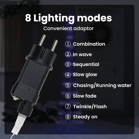 CHOINKA ŚWIĄTECZNA LED NIEBIESKI 138.5X138.5X399CM METAL