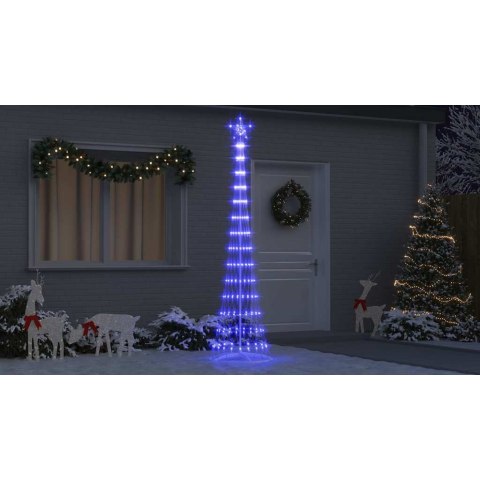 CHOINKA ŚWIĄTECZNA LED NIEBIESKI 138.5X138.5X399CM METAL