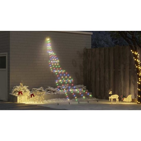 CHOINKA ŚWIĄTECZNA LED WIELOKOLOROWE 511CM METAL