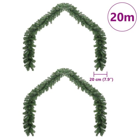 GIRLANDA BOŻONARODZENIOWA 2 PCS ZIELONY 20M PVC