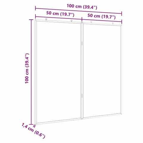 TABLICA KREDOWA 100X100CM CZARNA SKŁADANA DO BIURA
