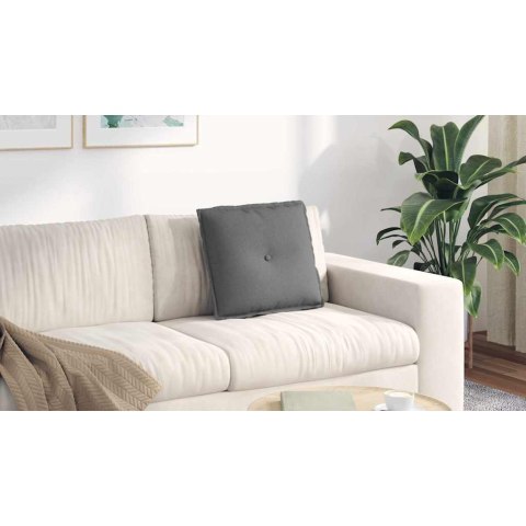 VidaXL Poduszka na plecy Ciemnoszary 50 x 19 x 45 cm tkanina