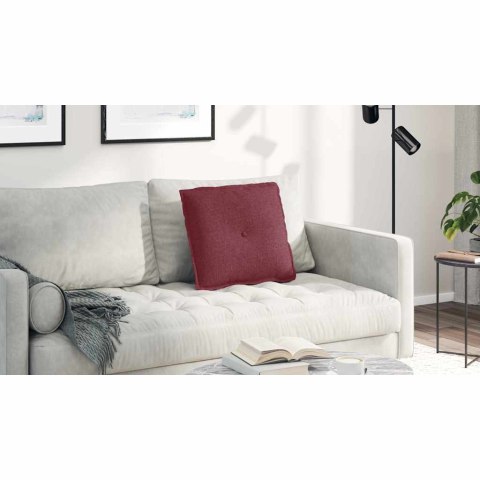 VidaXL Poduszka na plecy Czerwone wino 50 x 19 x 45 cm tkanina