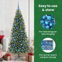 ZESTAW BOMBEK CHOINKOWYCH Z 300 DIODAMI LED 120 PCS NIEBIESKI