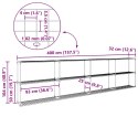 3-POZIOMOWY STOJAK NA ROŚLINY CZARNY 400X32X104CM STAL