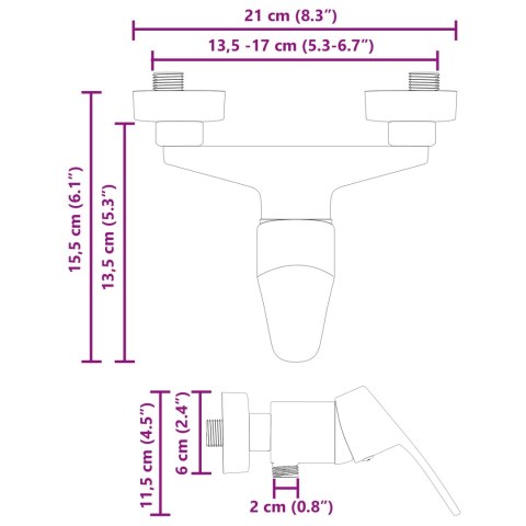 BATERIA PRYSZNICOWA CHROM G 1 / 2 CALA