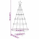 CHOINKA STOŻKOWA ŚWIĄTECZNA Z PODSTAWĄ CZARNY 125CM STAL