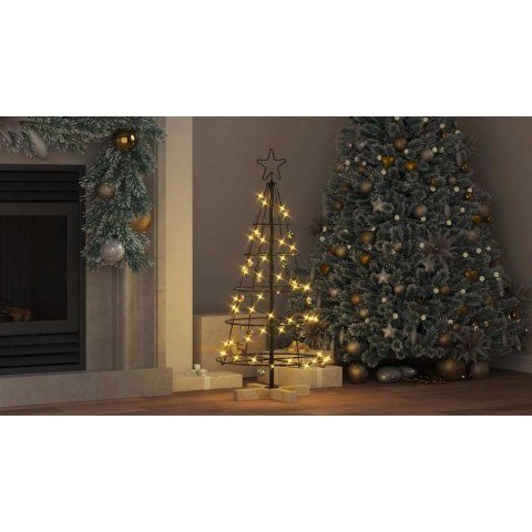 CHOINKA STOŻKOWA ŚWIĄTECZNA Z PODSTAWĄ CZARNY 90CM STAL