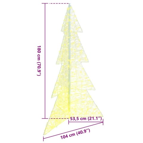 CHOINKA Z 240 DIODAMI LED CIEPŁA BIEL 180CM AKRYL