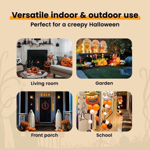 DEKORACJA PAJĄKA NA HALLOWEEN Z REGULACJĄ 3 SZT. CZARNY 150CM