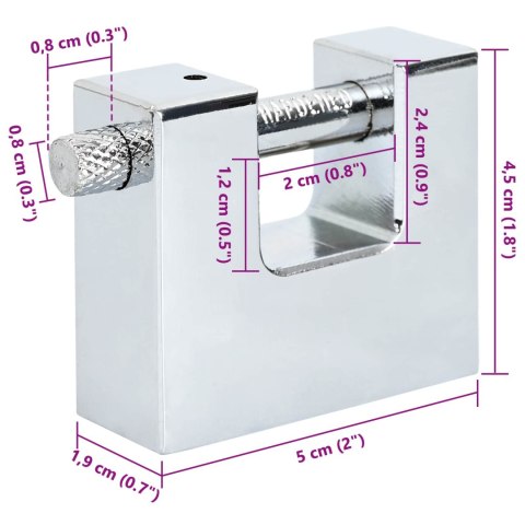 KŁÓDKA 2 SZT. SREBRNY 5X1,9X4,5CM ŻELAZO