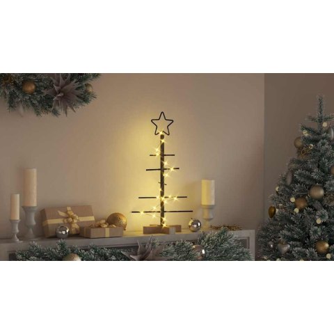 METALOWA CHOINKA ŚWIĄTECZNA Z PODSTAWĄ CZARNY 60CM
