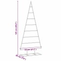 METALOWA CHOINKA ŚWIĄTECZNA Z PODSTAWĄ ZŁOTY 125CM
