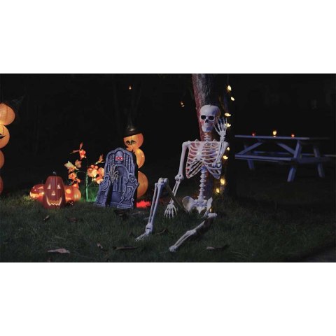 SZKIELET HALLOWEENOWY Z REGULACJĄ 2 SZT. BIAŁY 85CM PVC