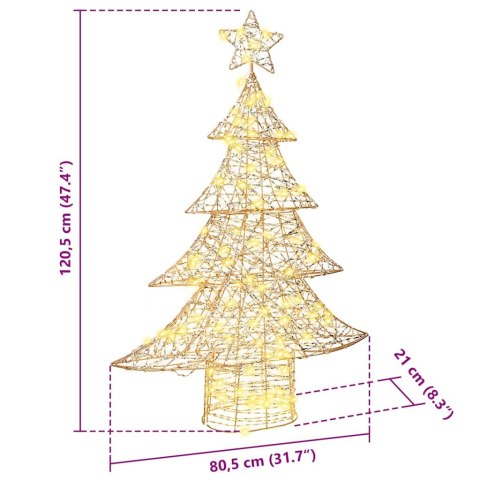 VidaXL Choinka z 120 diodami LED Ciepła biel 120,5 cm PET