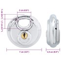 VidaXL Kłódki discus z kluczami 2 pcs Srebrny 7 x 2.4 x 7 cm