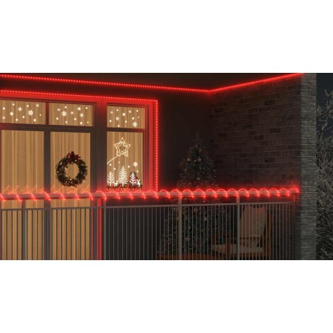 VidaXL Lina świetlna z 1200 diodami LED Czerwony 50 m PVC