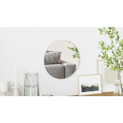 VidaXL Lustro ścienne Okrągły Ø 30 cm szkło hartowane