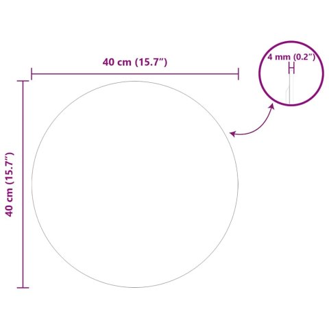 VidaXL Lustro ścienne Okrągły Ø 40 cm szkło hartowane