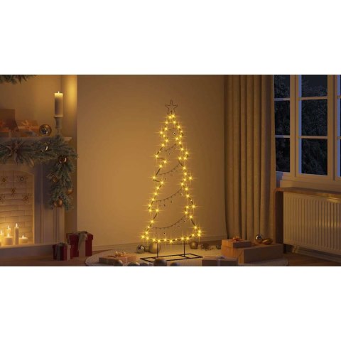 VidaXL Metalowa choinka świąteczna z podstawą Czarny 150 cm Stal