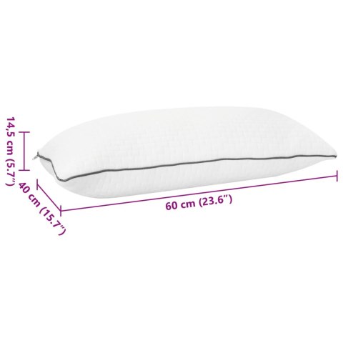 VidaXL Poduszka do spania Shread Biały 60 x 40 x 14,5 cm