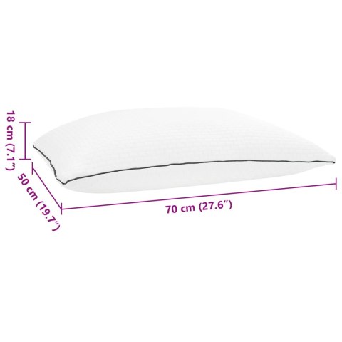 VidaXL Poduszka do spania Shread Biały 70 x 50 x 18 cm